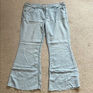 Free People Light Blue Flared Jeans